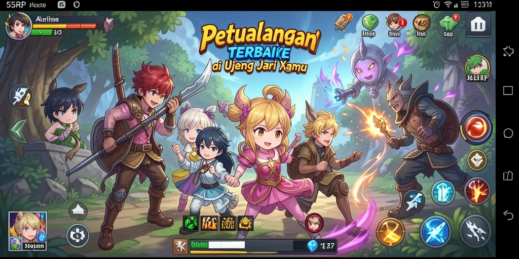 Tampilan dinamis gameplay Anime 55RP yang mengasyikkan.