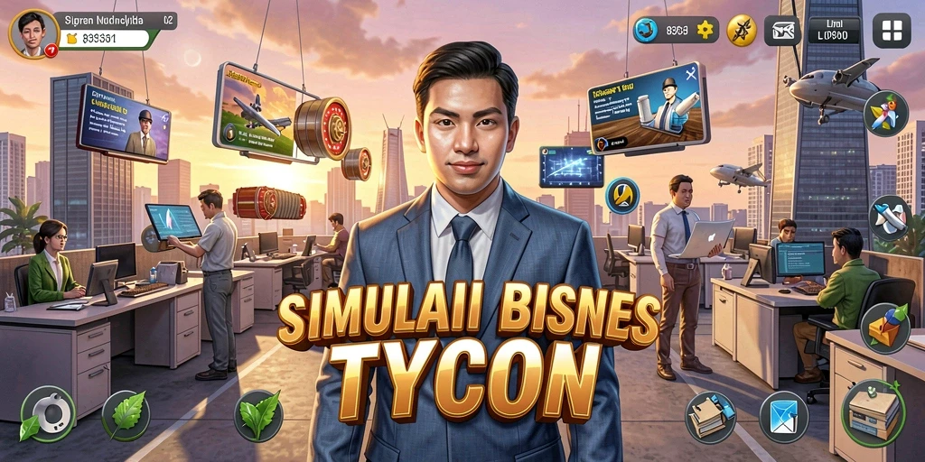 Tampilan gameplay <strong>8364</strong> yang menggugah semangat membangun kerajaan bisnis.