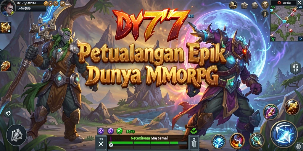 Tampilan menarik dari gameplay <strong>DY777</strong> di dunia MMORPG yang luas.