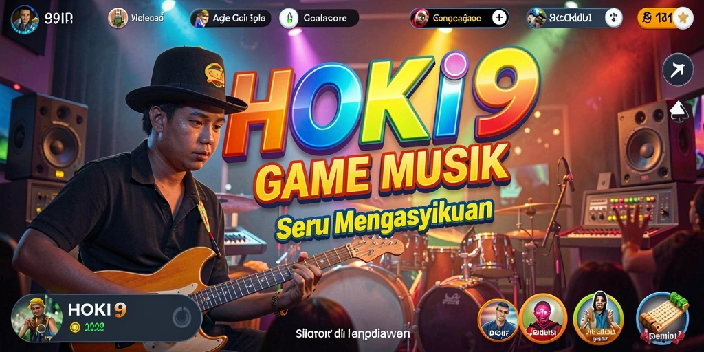 Screenshot utama HOKI9 menunjukkan pemain bernyanyi dengan semangat.