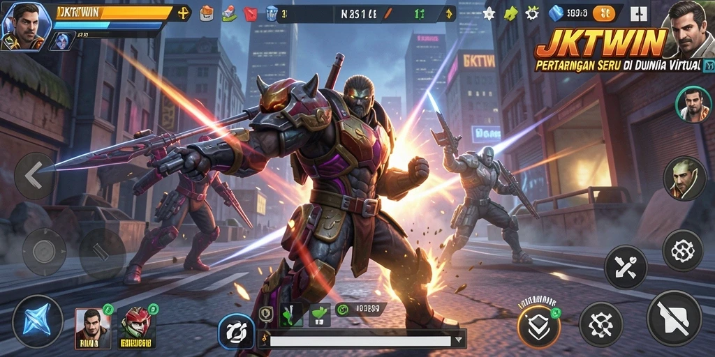 Tampilan aksi mendebarkan dari gameplay JKTWIN.