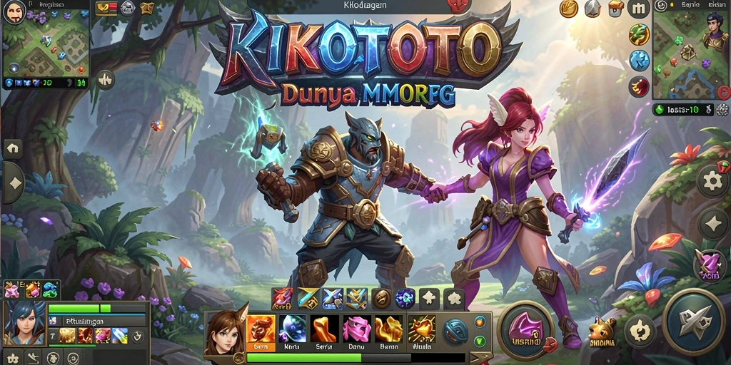 Gameplay KIKOTOTO yang menarik dan penuh aksi dalam dunia MMORPG.