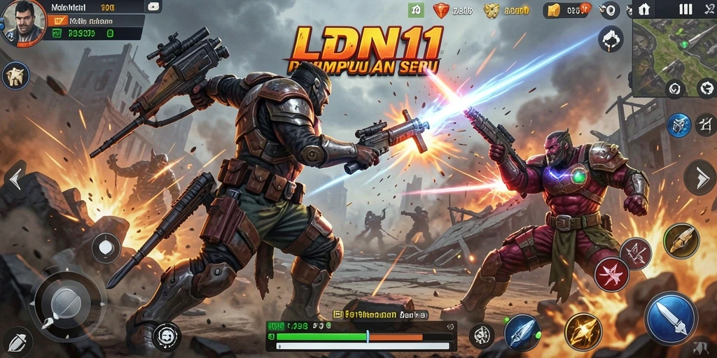 Tampilan gameplay seru LDN11 yang memikat saat bertarung.