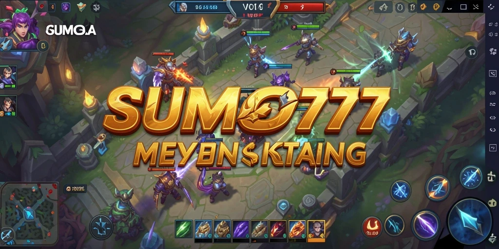 Tangkapan layar utama <strong>SUMO777</strong> menampilkan aksi seru dalam pertarungan MOBA.